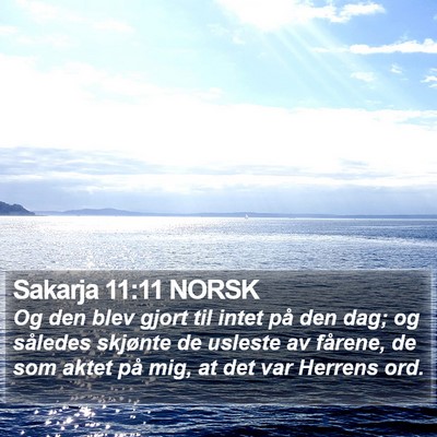 Sakarja 11:11 NORSK Bible Verse Image