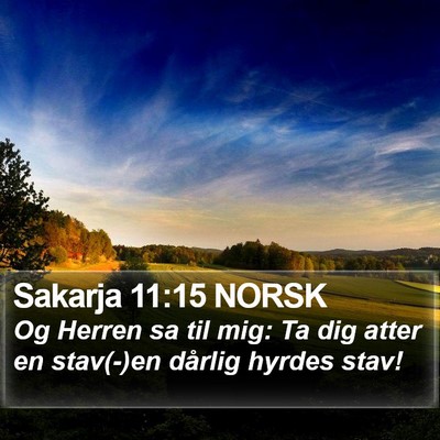 Sakarja 11:15 NORSK Bible Verse Image