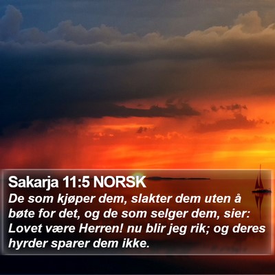 Sakarja 11:5 NORSK Bible Verse Image