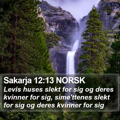 Sakarja 12:13 NORSK Bible Verse Image