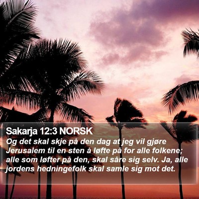 Sakarja 12:3 NORSK Bible Verse Image