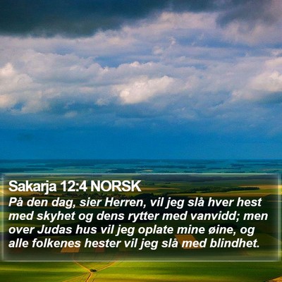 Sakarja 12:4 NORSK Bible Verse Image