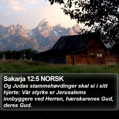Sakarja 12:5 NORSK Bible Verse Image