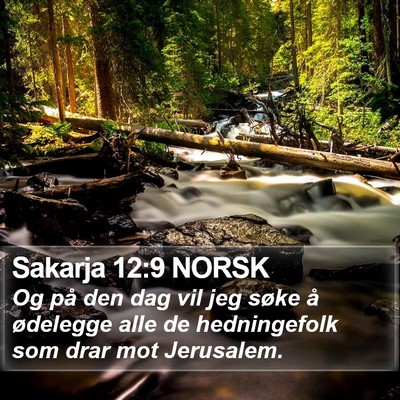 Sakarja 12:9 NORSK Bible Verse Image