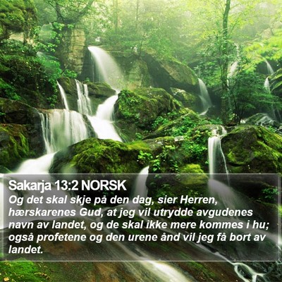 Sakarja 13:2 NORSK Bible Verse Image