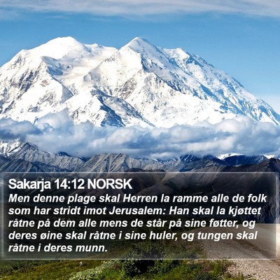Sakarja 14:12 NORSK Bible Verse Image