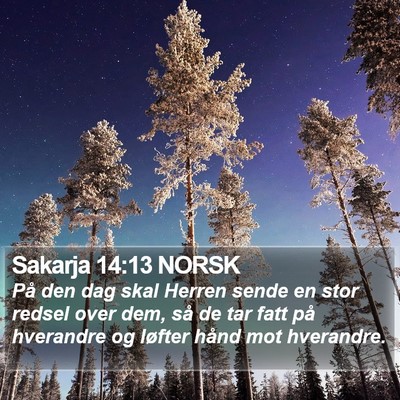 Sakarja 14:13 NORSK Bible Verse Image