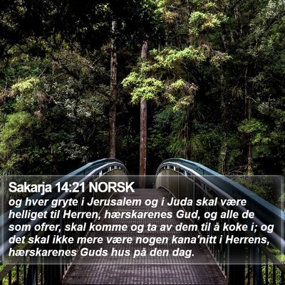 Sakarja 14:21 NORSK Bible Verse Image