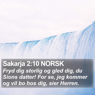Sakarja 2:10 NORSK Bible Verse Image