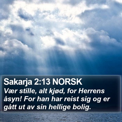 Sakarja 2:13 NORSK Bible Verse Image