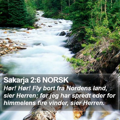 Sakarja 2:6 NORSK Bible Verse Image