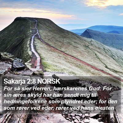 Sakarja 2:8 NORSK Bible Verse Image
