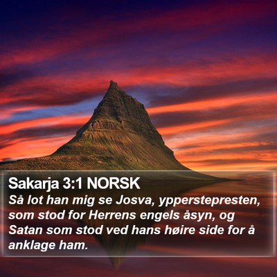 Sakarja 3:1 NORSK Bible Verse Image