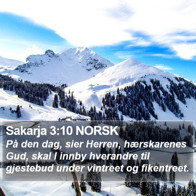 Sakarja 3:10 NORSK Bible Verse Image