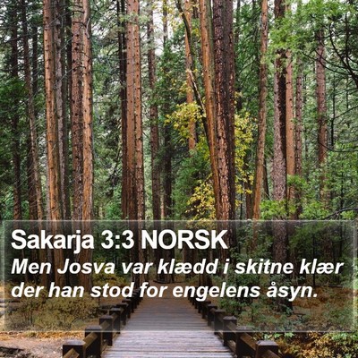 Sakarja 3:3 NORSK Bible Verse Image