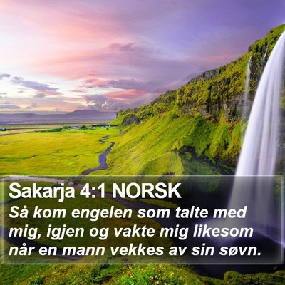 Sakarja 4:1 NORSK Bible Verse Image