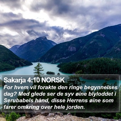 Sakarja 4:10 NORSK Bible Verse Image