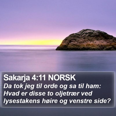 Sakarja 4:11 NORSK Bible Verse Image