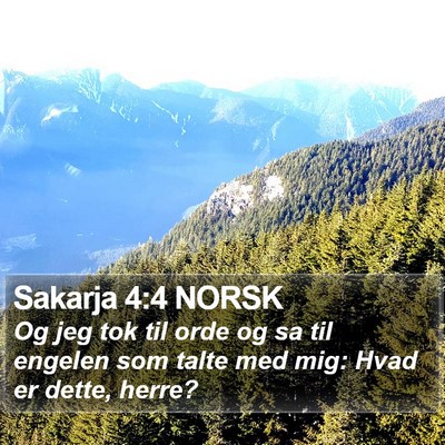 Sakarja 4:4 NORSK Bible Verse Image
