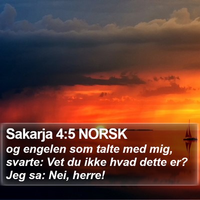 Sakarja 4:5 NORSK Bible Verse Image