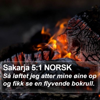 Sakarja 5:1 NORSK Bible Verse Image