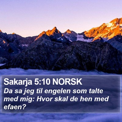 Sakarja 5:10 NORSK Bible Verse Image