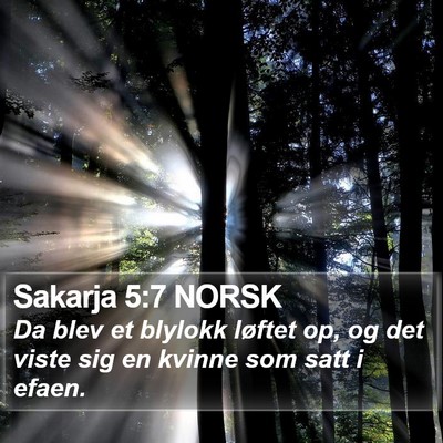 Sakarja 5:7 NORSK Bible Verse Image