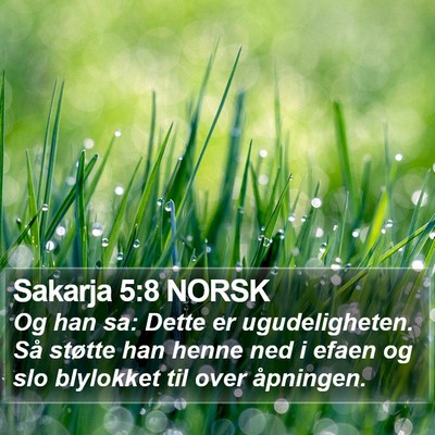 Sakarja 5:8 NORSK Bible Verse Image