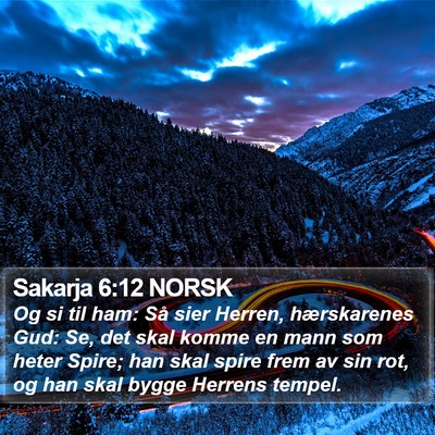 Sakarja 6:12 NORSK Bible Verse Image