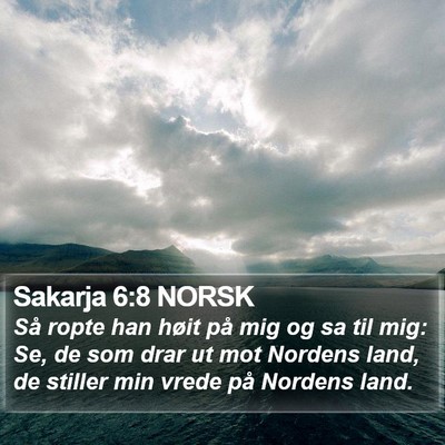 Sakarja 6:8 NORSK Bible Verse Image