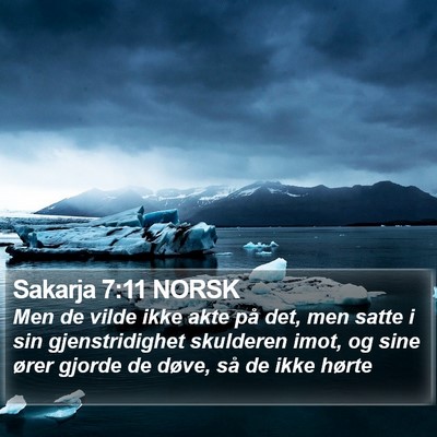 Sakarja 7:11 NORSK Bible Verse Image