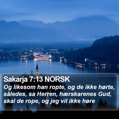 Sakarja 7:13 NORSK Bible Verse Image