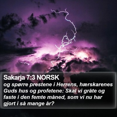 Sakarja 7:3 NORSK Bible Verse Image