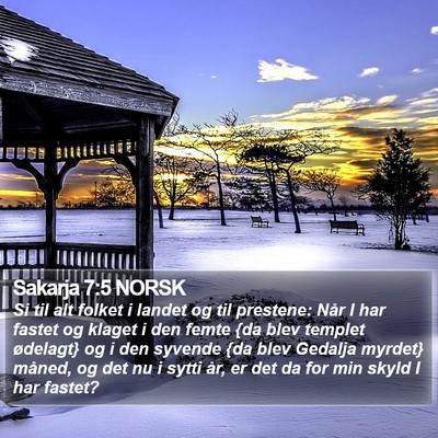 Sakarja 7:5 NORSK Bible Verse Image