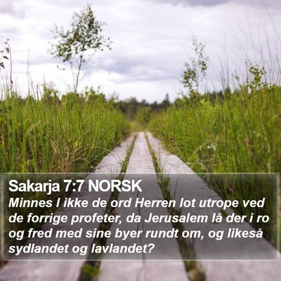 Sakarja 7:7 NORSK Bible Verse Image