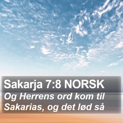 Sakarja 7:8 NORSK Bible Verse Image