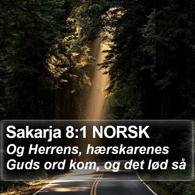 Sakarja 8:1 NORSK Bible Verse Image