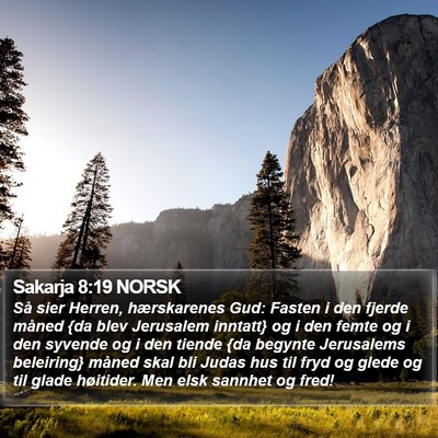 Sakarja 8:19 NORSK Bible Verse Image