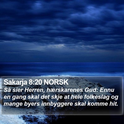 Sakarja 8:20 NORSK Bible Verse Image