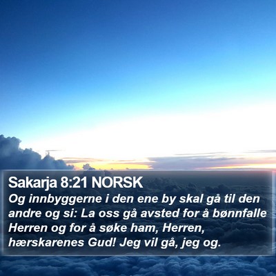 Sakarja 8:21 NORSK Bible Verse Image
