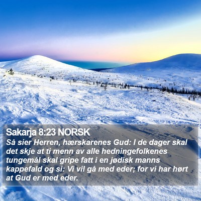 Sakarja 8:23 NORSK Bible Verse Image