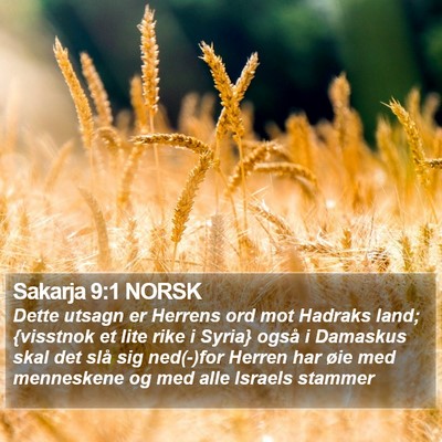 Sakarja 9:1 NORSK Bible Verse Image
