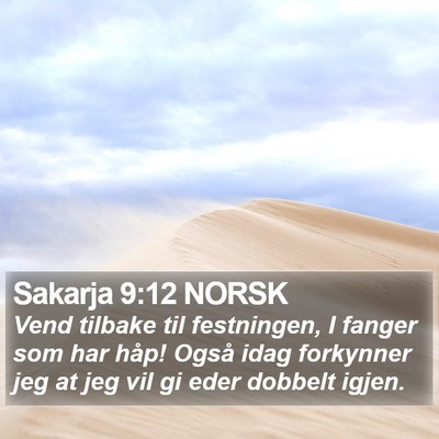 Sakarja 9:12 NORSK Bible Verse Image
