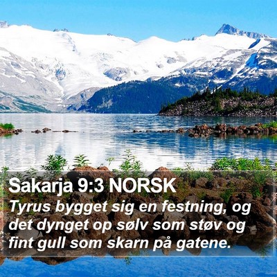 Sakarja 9:3 NORSK Bible Verse Image