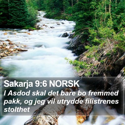 Sakarja 9:6 NORSK Bible Verse Image