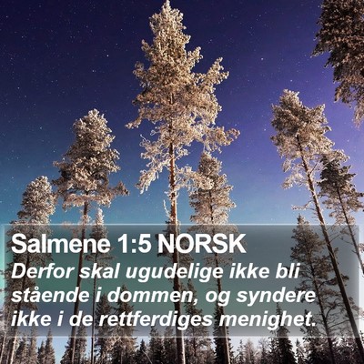 Salmene 1:5 NORSK Bible Verse Image