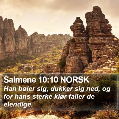 Salmene 10:10 NORSK Bible Verse Image