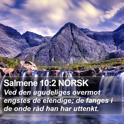 Salmene 10:2 NORSK Bible Verse Image