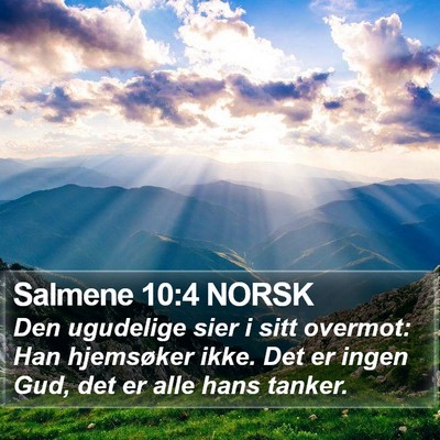 Salmene 10:4 NORSK Bible Verse Image
