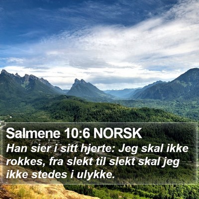 Salmene 10:6 NORSK Bible Verse Image